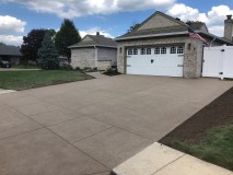 Sand Matrix stamped concrete with Autumn Oak integral in Indianapolis Indiana – Indy Decorative Concrete