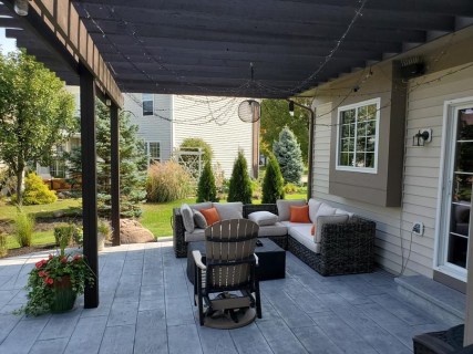 12 inch Wood Plank - Pewter Integral - Storm Gray Release - Cantilever Step