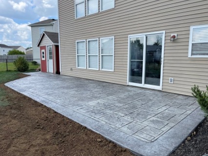 English Rivenstone - Pewter Integral - Charcoal Release - Cape Cod Gray Hardener Border