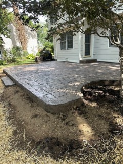 English Rivenstone - Mocha Brown Integral - Charcoal Release - Stone Liner Step