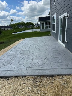 Orchard Stone - Pewter Integral - Cape Cod Gray Release - Tooled Border No Color Change