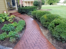 PPennsylvania Avenue Herringbone Brick - Brick Red Integral - Charcoal Release