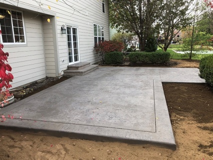 Hadley Creek Shale - Smoke Integral - Storm Gray Release - Cantilever Wedding Cake Steps - Tooled Border No Color Change